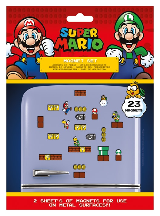 Super Mario - Kylskåpsmagneter Mushroom Kingdom