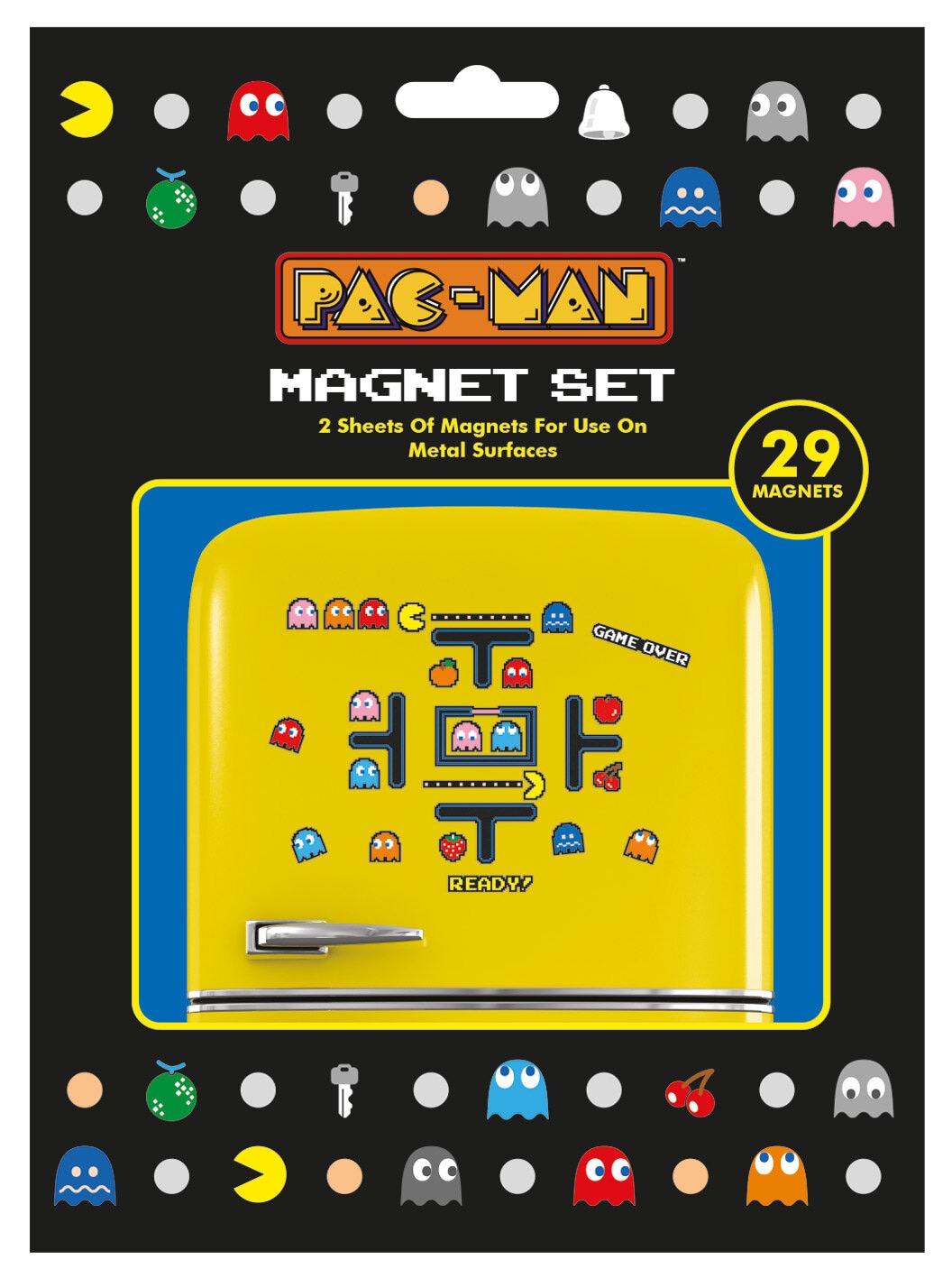 Pac-Man - Kylskåpsmagneter 29 st.