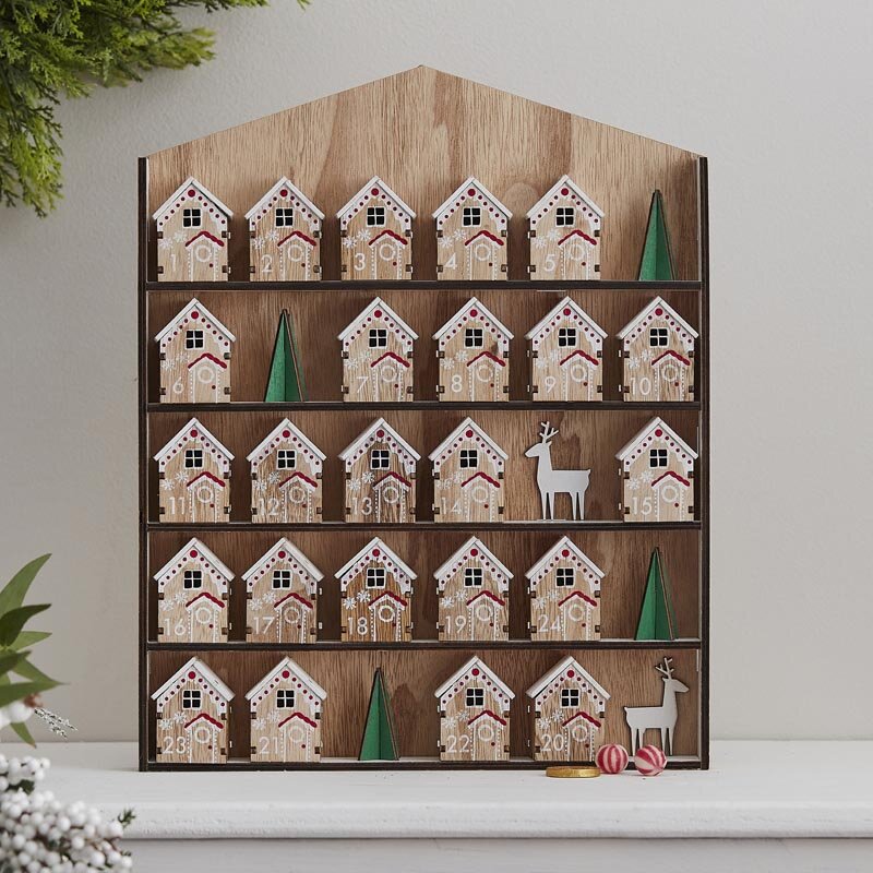 DIY Adventskalender - Små trähus 