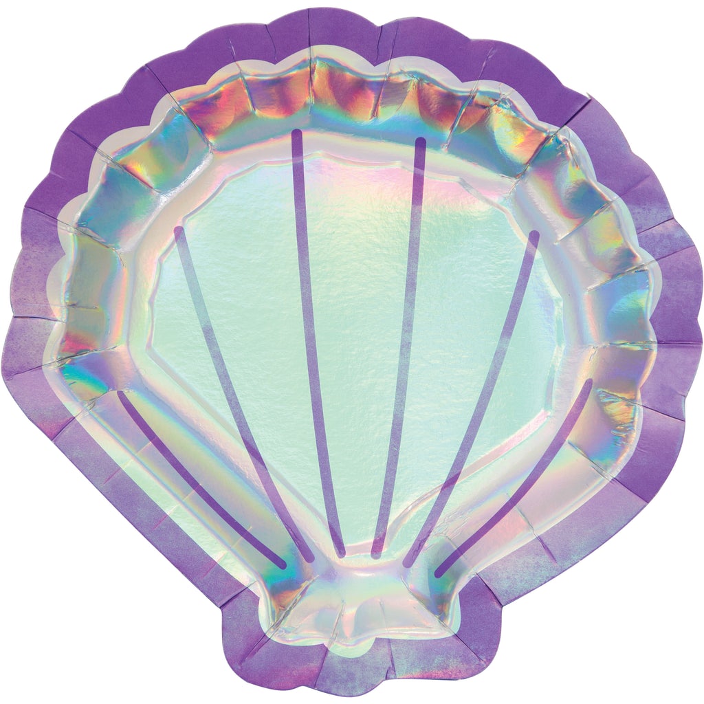 Mermaid Shine - Snäckformade Tallrikar 8-pack