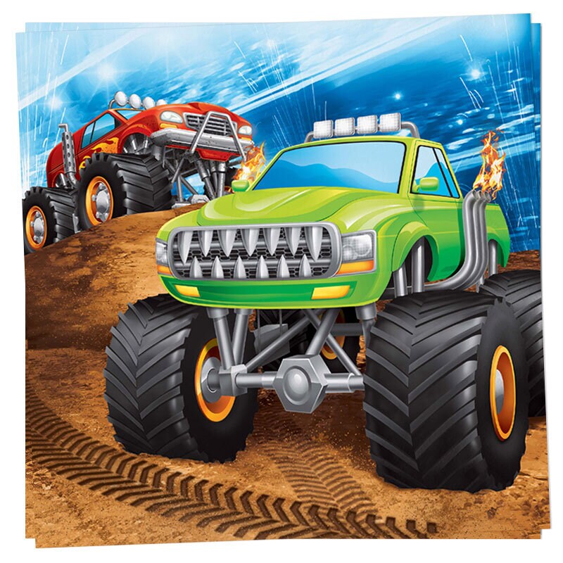 Monster Truck - Servetter 16-pack