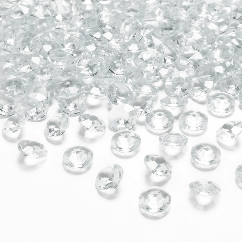 Diamantkonfetti - Klar 100-pack