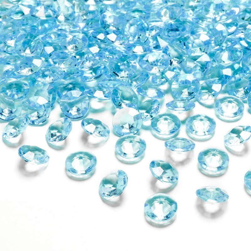 Diamantkonfetti - Ljusblå 100-pack