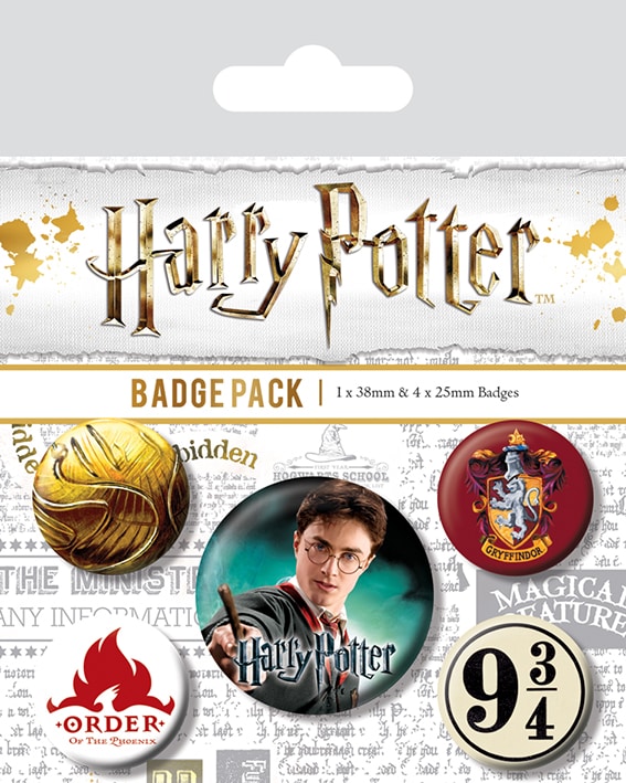 Harry Potter - Knappar Gryffindor 5-pack