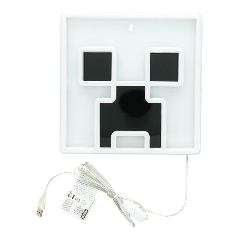 Minecraft Neon LED Vägglampa - Creeper 25 cm