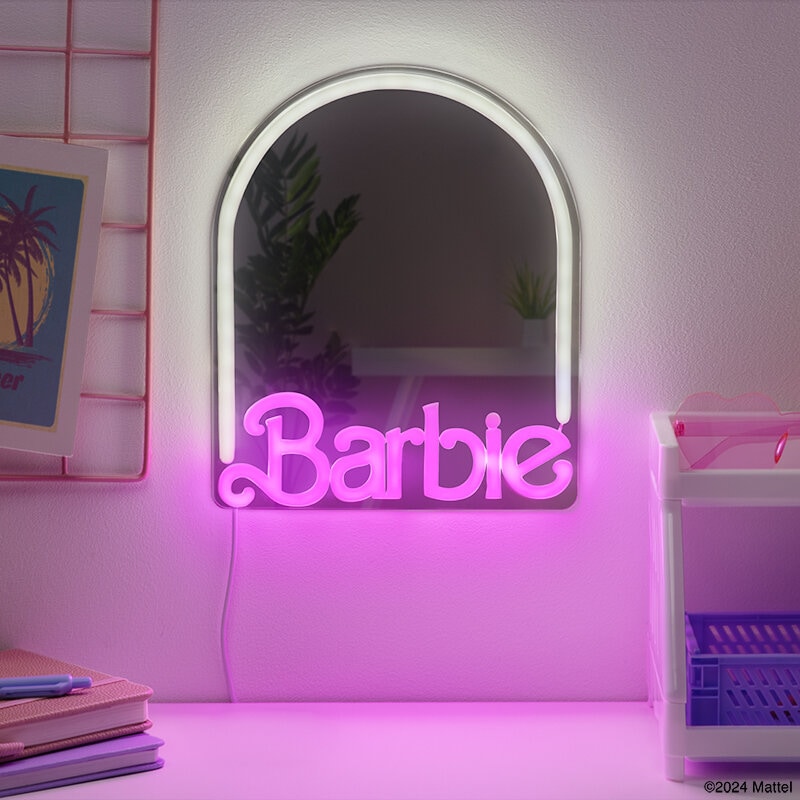 Barbie LED-Vägglampa med spegel