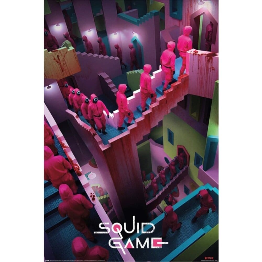 Poster - Squid Game Crazy Stairs 61 x 91,5 cm