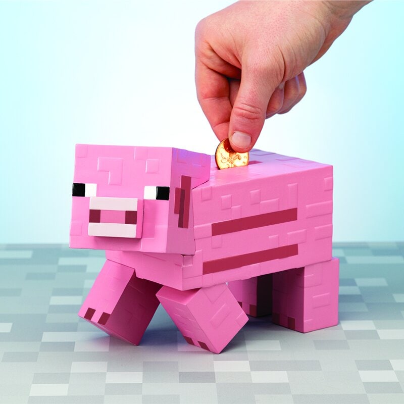Minecraft - Sparbössa Gris 3D 20 cm
