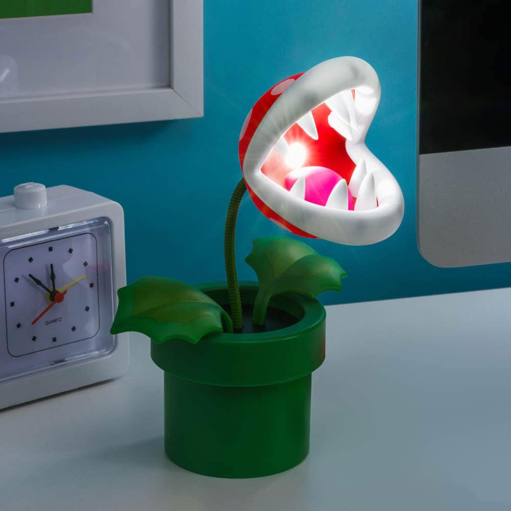Super Mario Bros - Mini Piranha Plant Ställbar Lampa