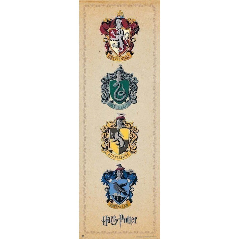 Dörrposter - Harry Potter House Crests 53 x 158 cm