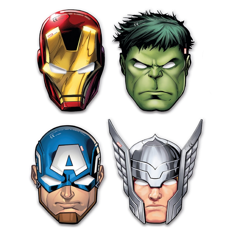 Mighty Avengers - Ansiktsmasker 6-pack
