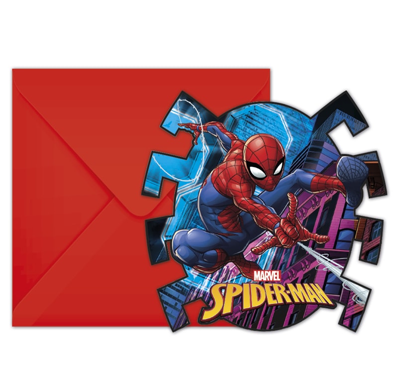 Spiderman Team Up - Inbjudningskort 6-pack