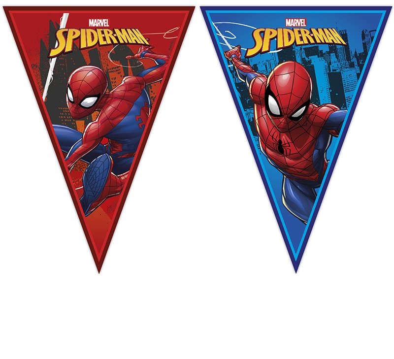 Spiderman Team Up, Flaggirlang i plast 230 cm
