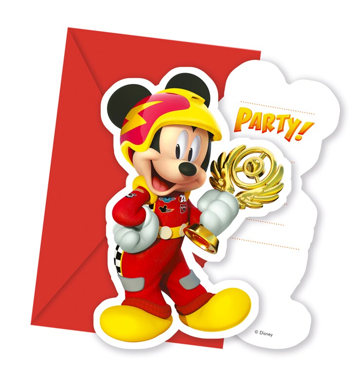 Mickey and the Roadster Racers, Inbjudningskort 6-pack