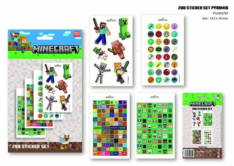 Minecraft Klistermärken 200-pack