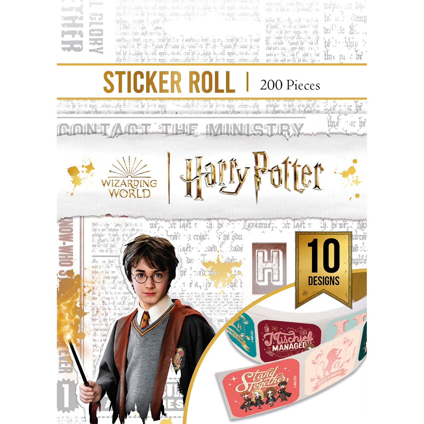 Harry Potter - Klistermärken på rulle 200 st.