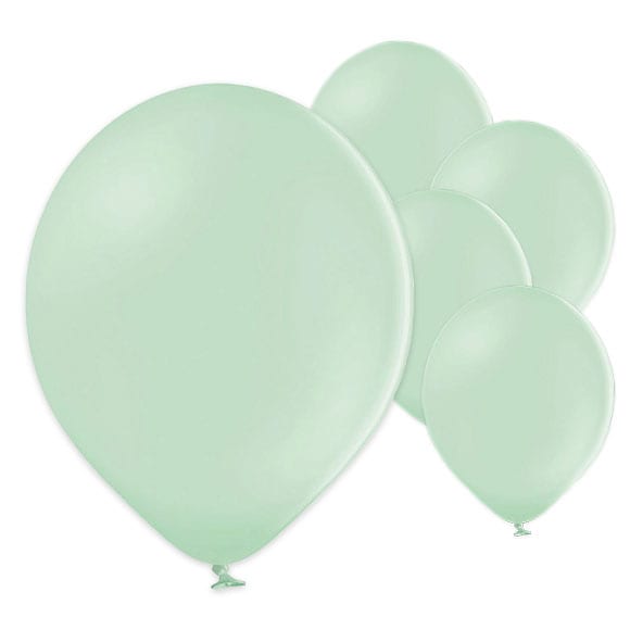 Ballonger i pistagegrön pastellfärg 50-pack