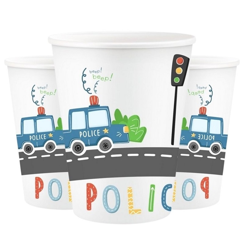 Police - Pappmuggar 6-pack