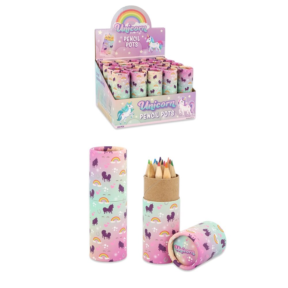 Enhörning färgpennor i tub