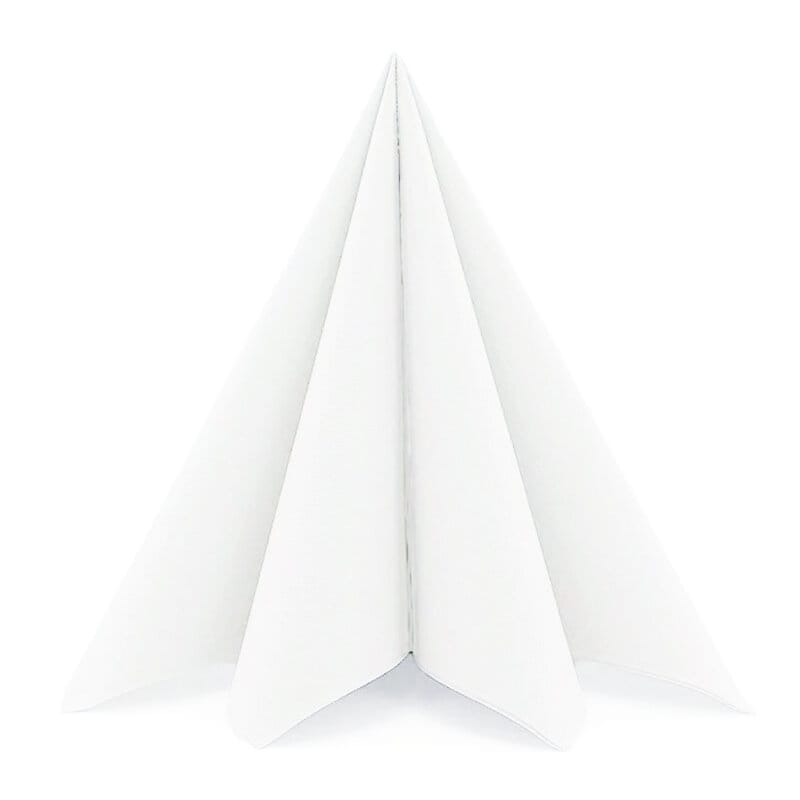Servetter Premium Textilstruktur 40 cm - Vita 20-pack