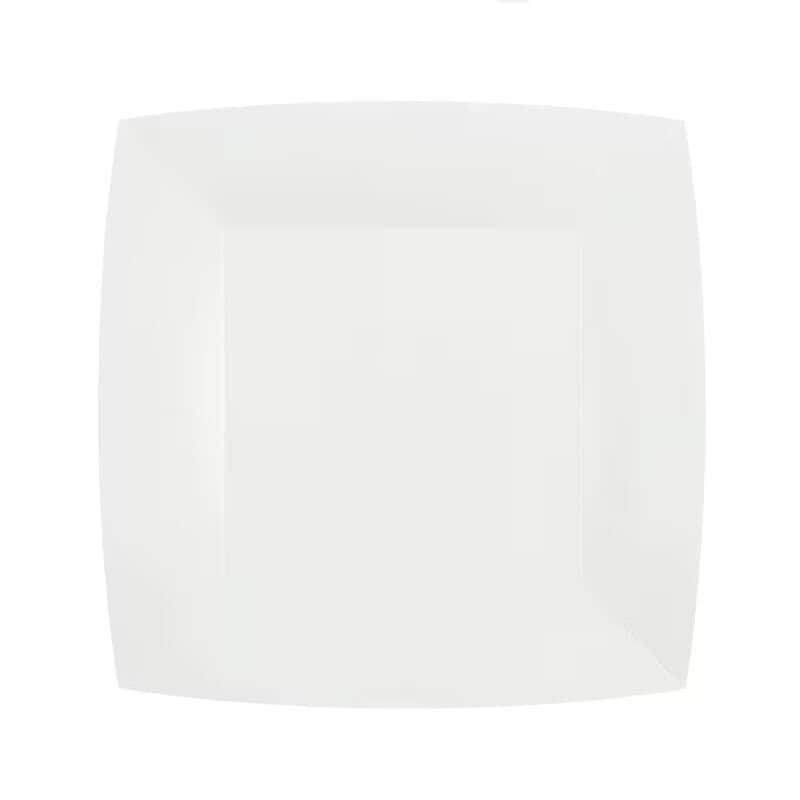 Assietter Fyrkantiga 18 cm - Vita 10-pack