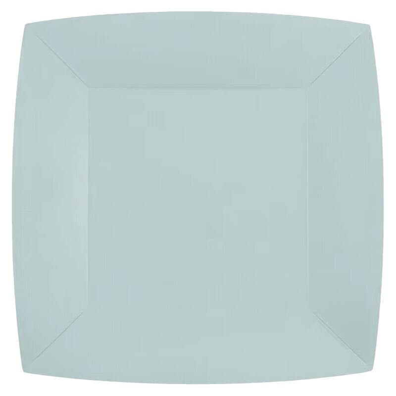 Papptallrikar Fyrkantiga 23 cm - Ljusblå 10-pack
