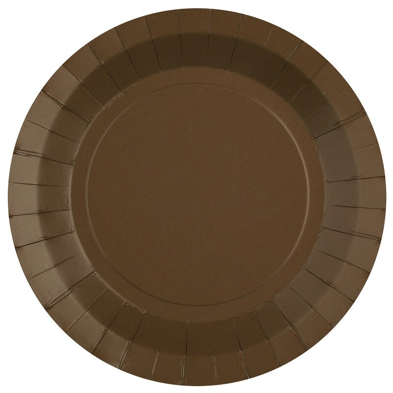 Papptallrikar 22,5 cm - Bruna 10-pack