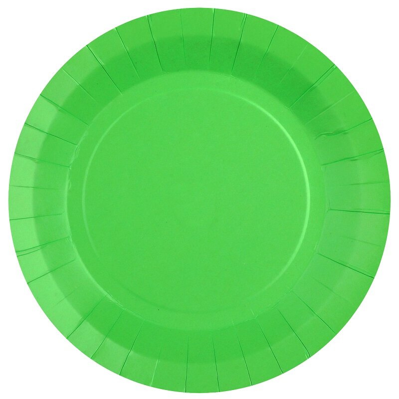 Papptallrikar 22,5 cm - Gröna 10-pack