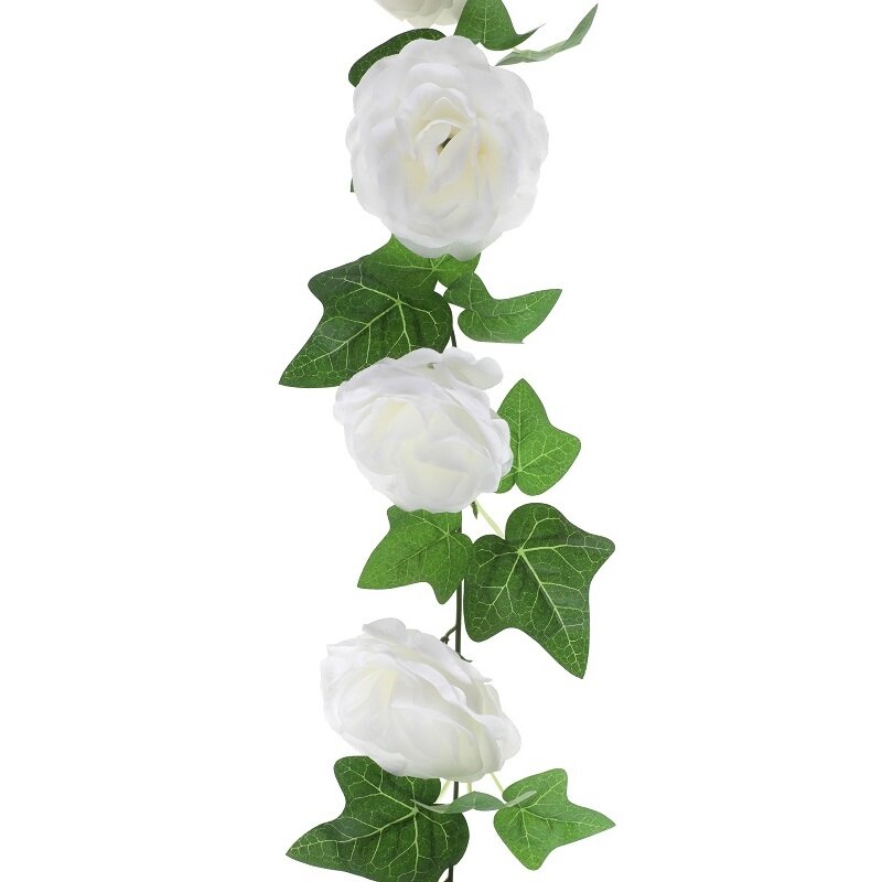 Girlang med stora vita blommor 180 cm