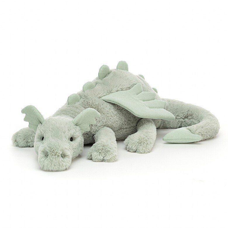 Jellycat - Liggande grön drake 66 cm