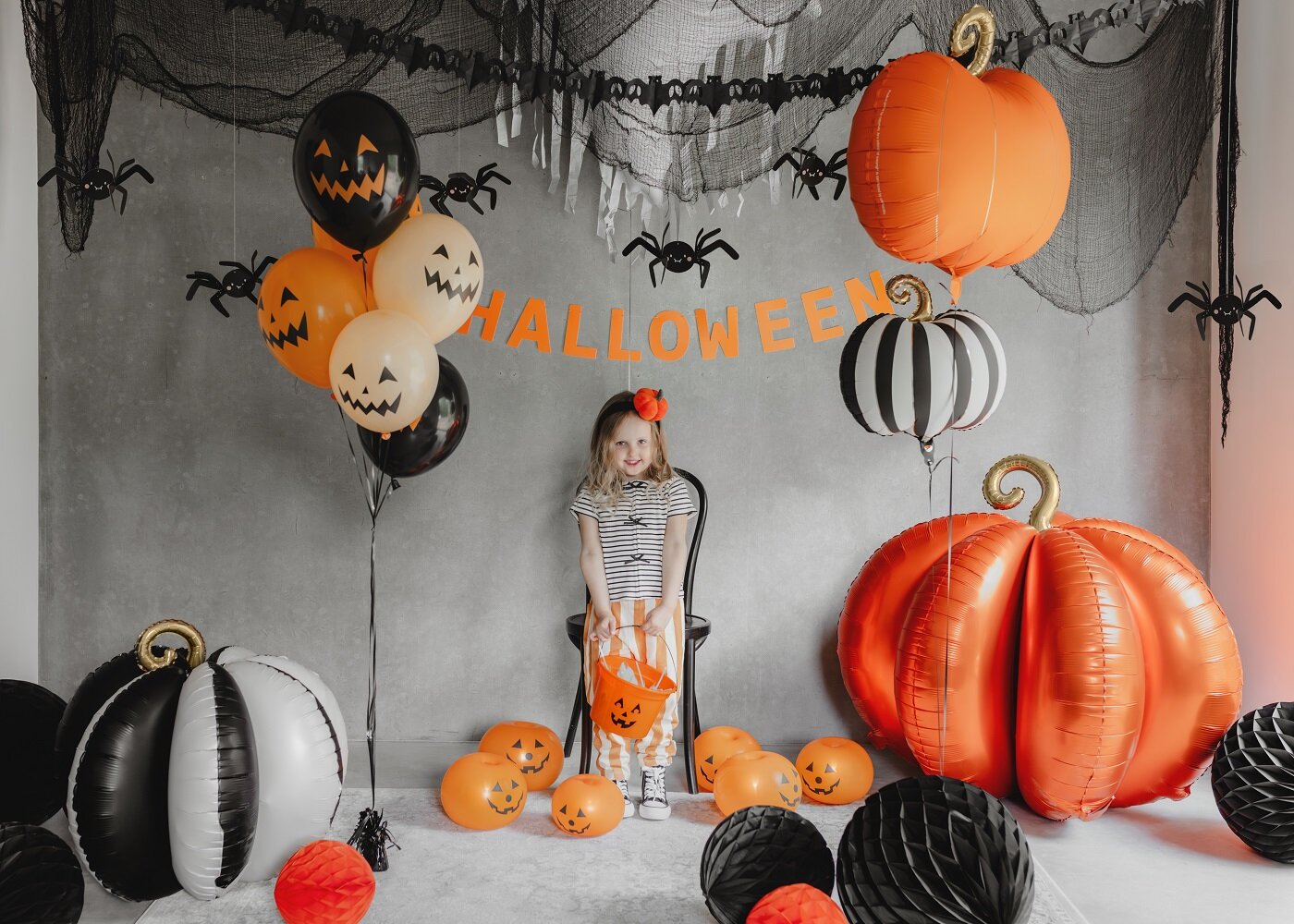 Ballonger med Halloweenpumpor 6-pack
