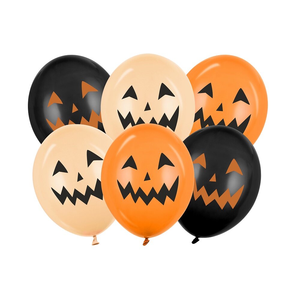 Ballonger med Halloweenpumpor 6-pack