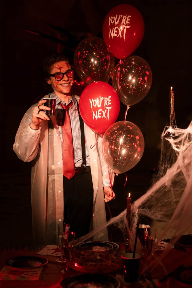 Halloweenballonger You're next 6-pck