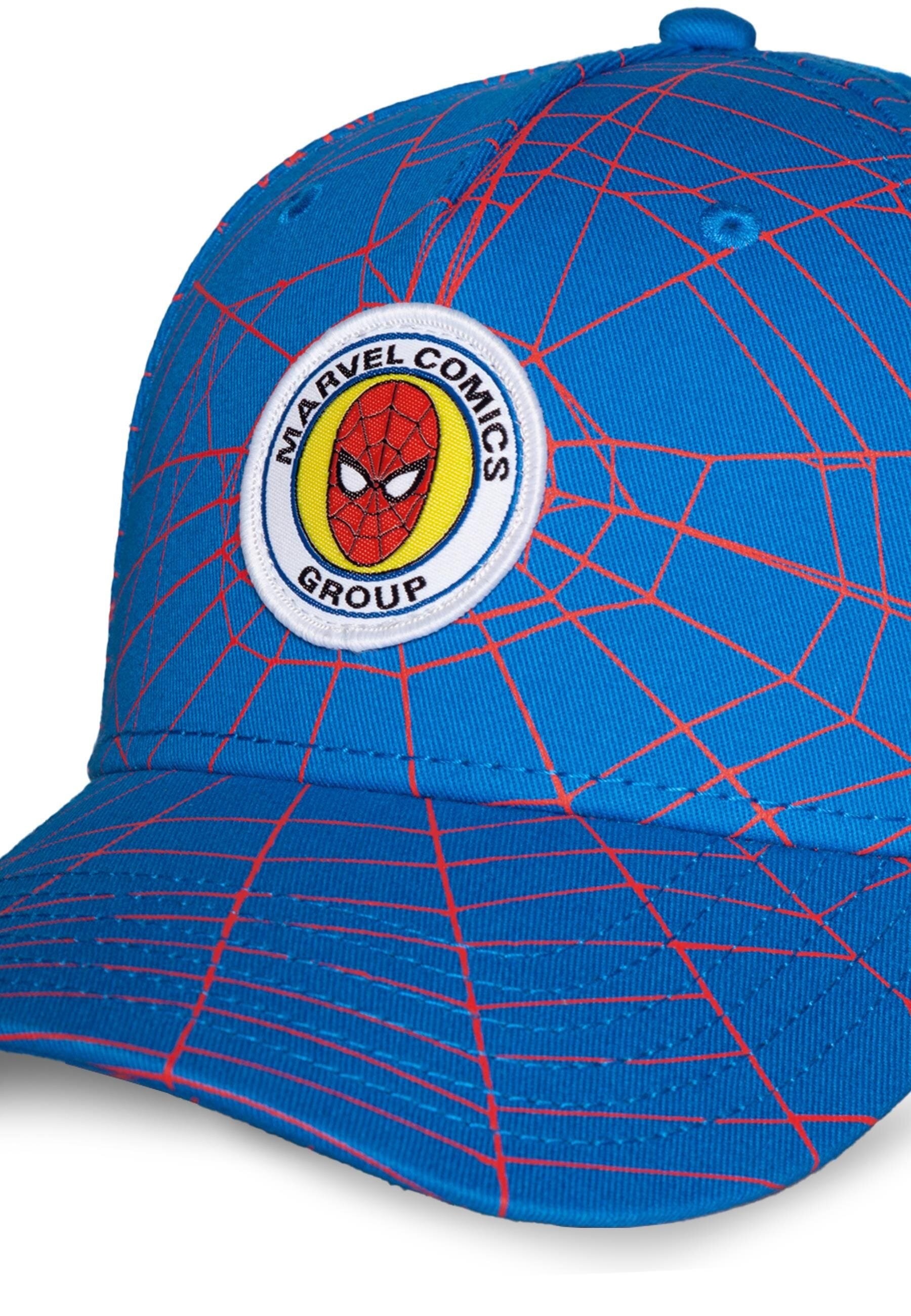 Spiderman - Keps Logo Blå Barnstorlek