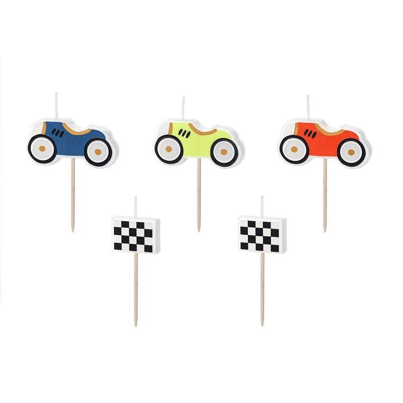 Racer cars - Tårtljus 5-pack