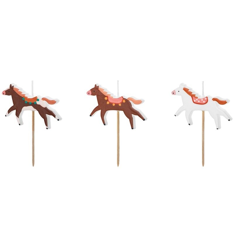 Tårtljus - Hästar 3-pack