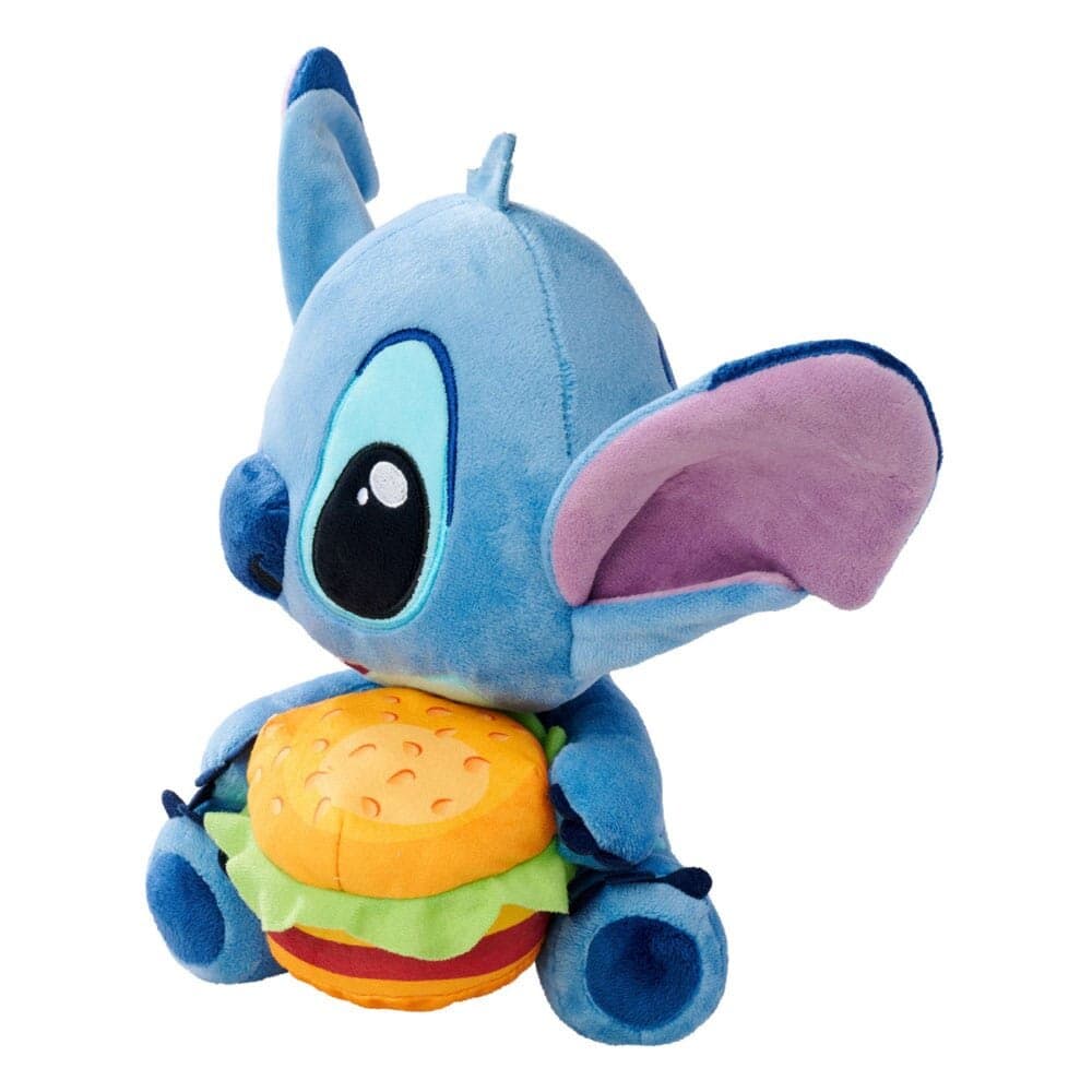 Lilo & Stitch Gosedjur Stitch med Hamburgare 25 cm
