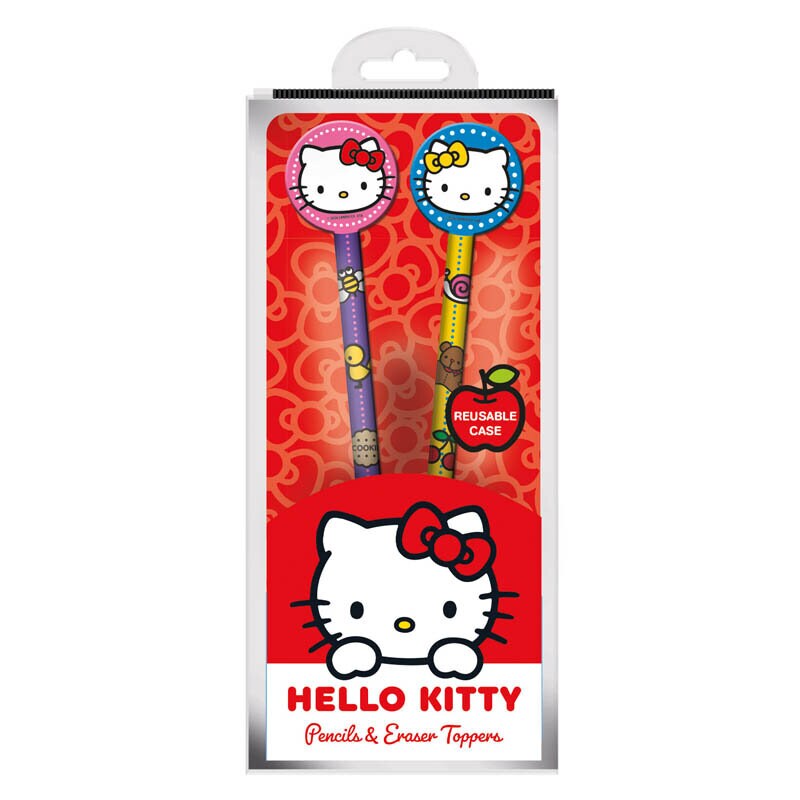 Hello Kitty - Blyertspennor med Suddgummi 2 st.