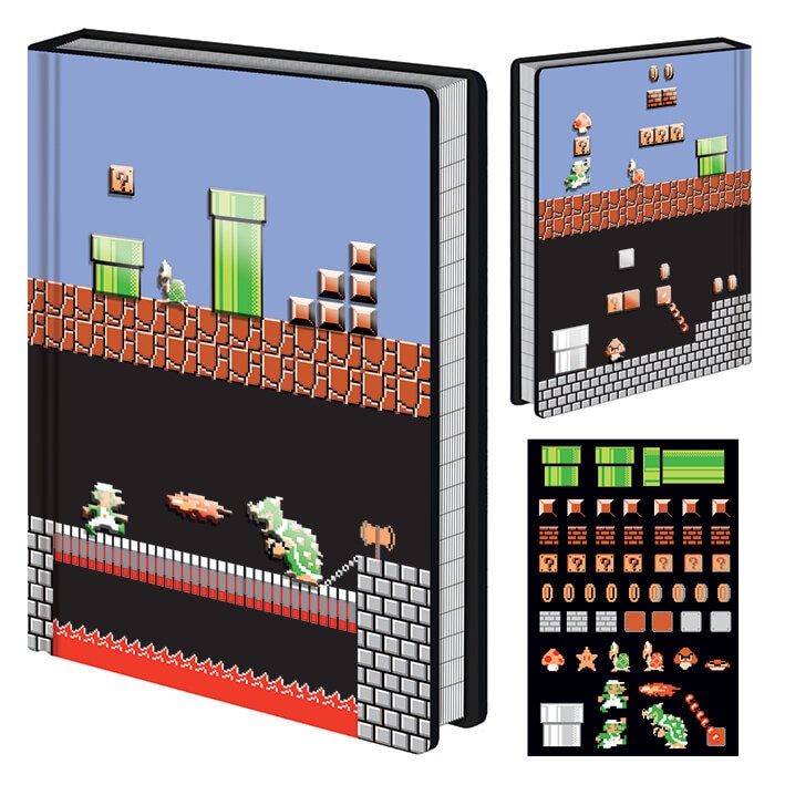 Super Mario Bros, Anteckningsbok A5 Magnetisk Level Builder