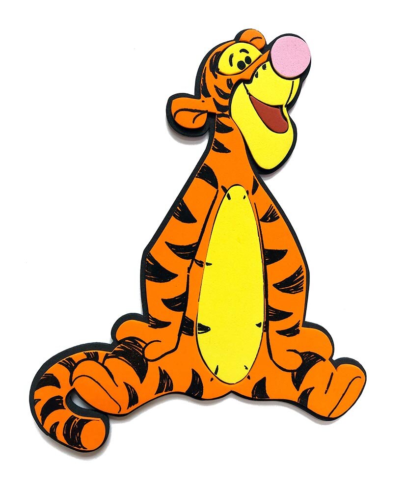 Nalle Puh Tiger 3D Väggdekoration till Barnrum