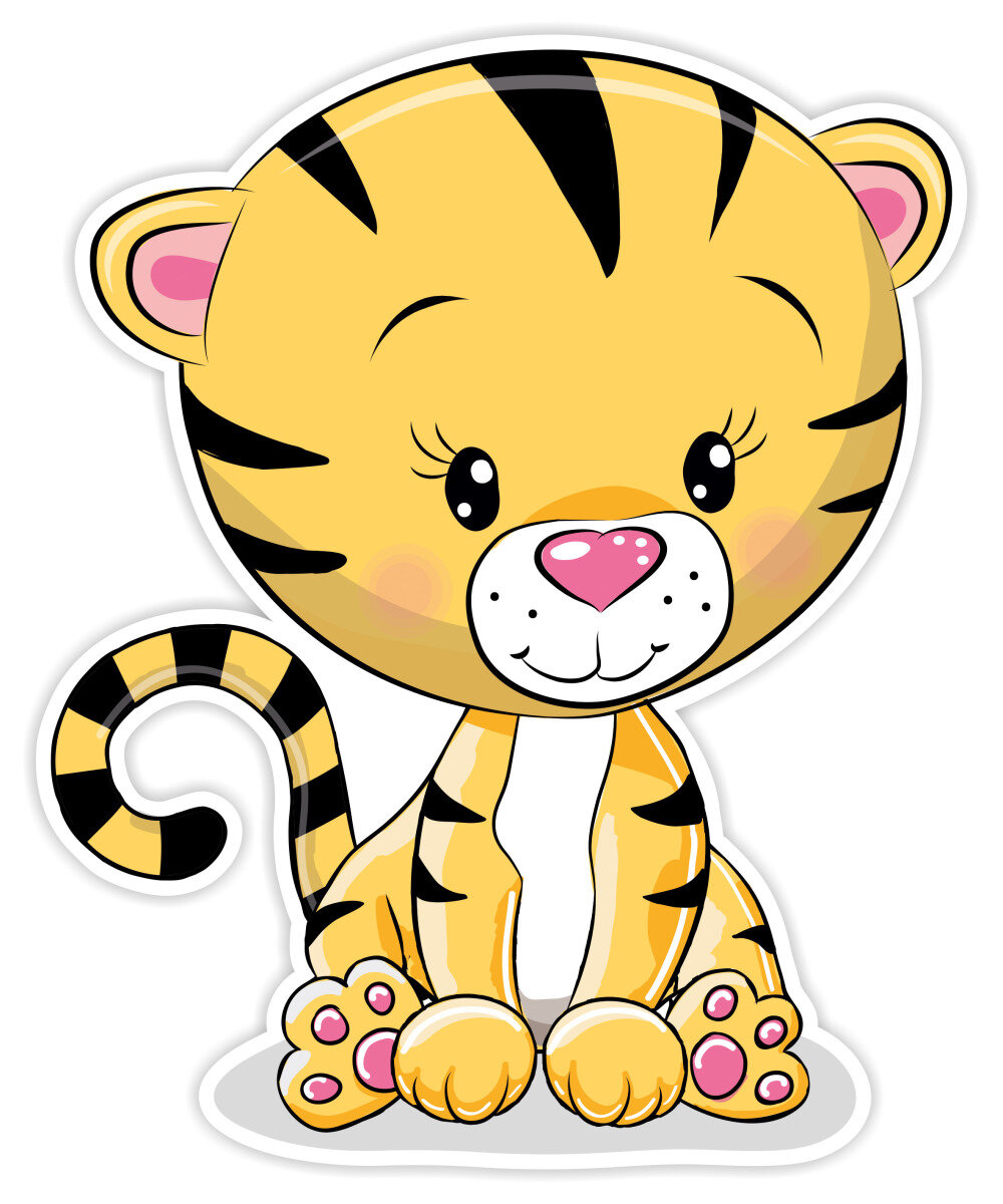 Tiger Väggdekoration till Barnrum 3D
