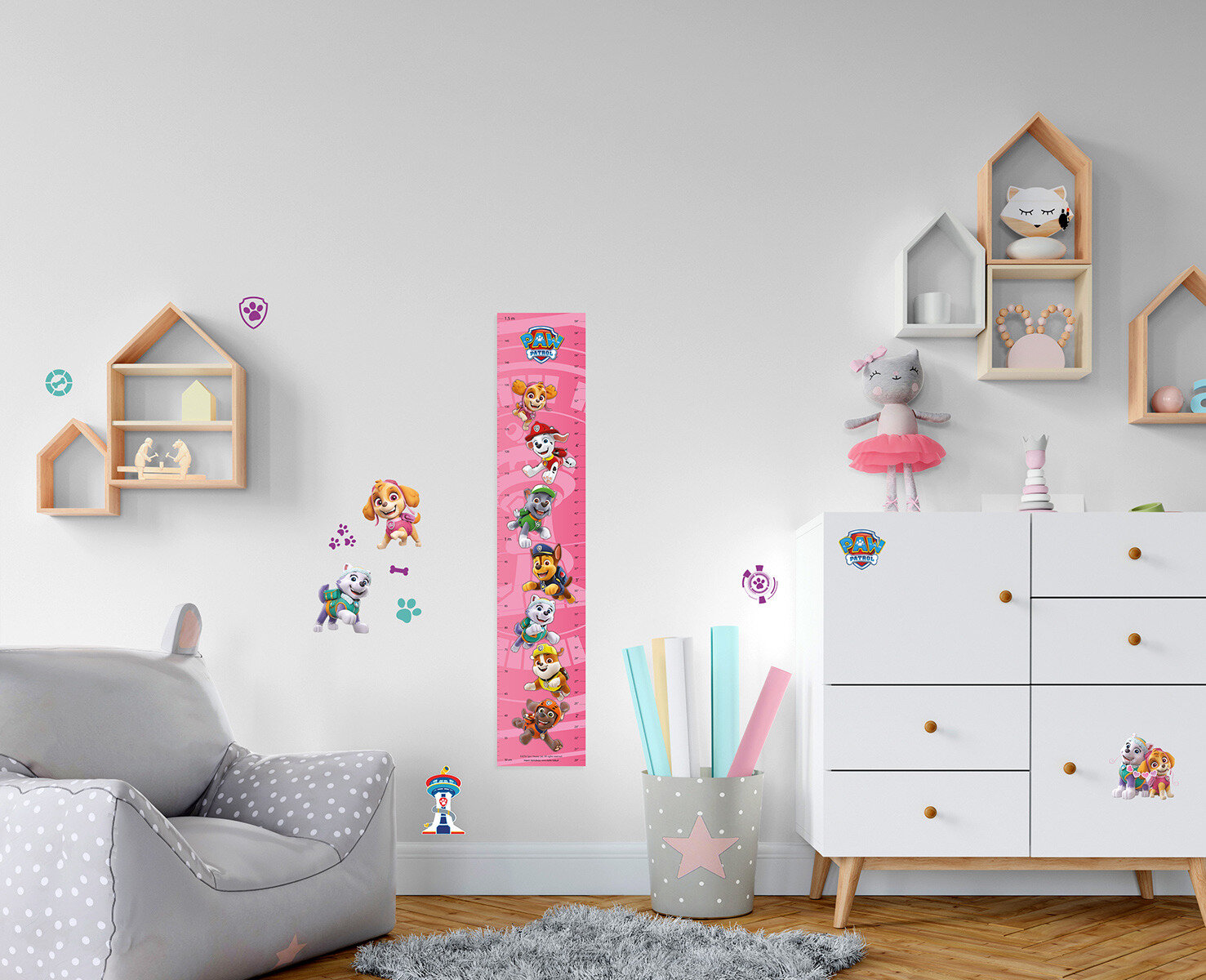 Paw Patrol Skye Längdmätare till Barnrummet