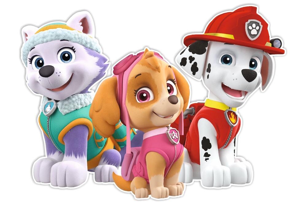 Paw Patrol Väggdekoration - Skye, Everest & Marshall