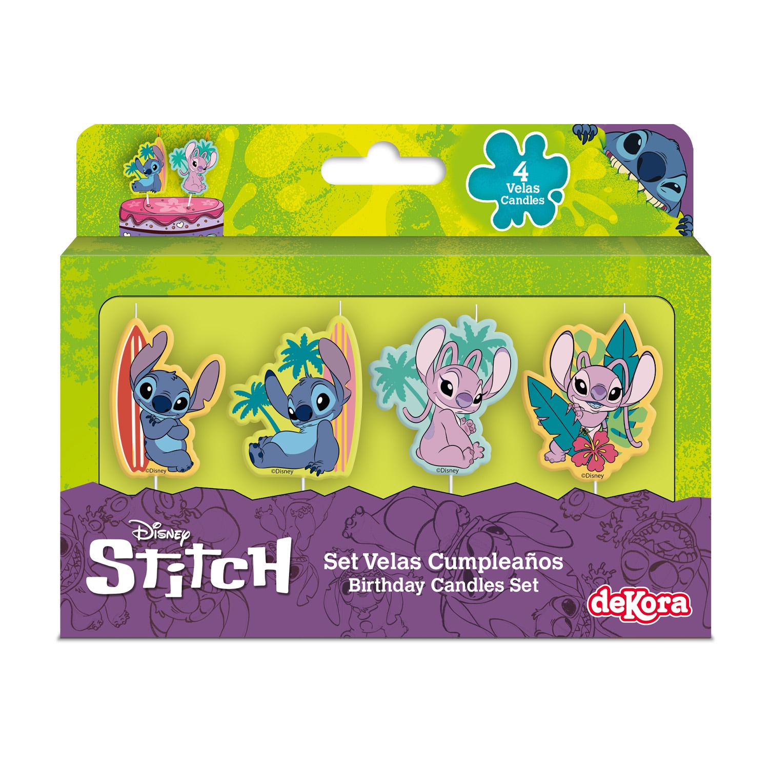 Lilo & Stitch - Tårtljus 4-pack