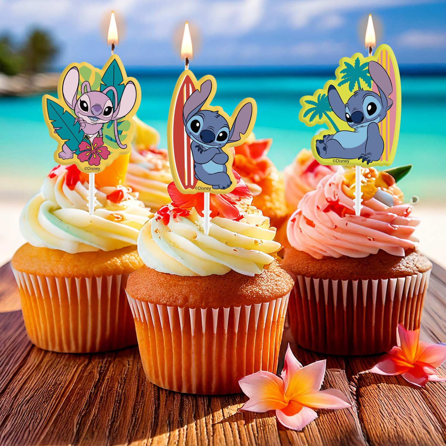 Lilo & Stitch - Tårtljus 4-pack