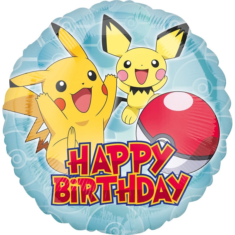 Pokémon - Folieballong Happy Birthday 43 cm