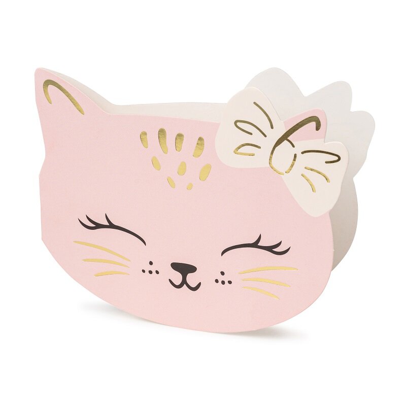 Cat Paws - Inbjudningskort med kuvert 6-pack