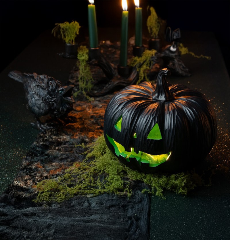 Dekorationspumpa med grönt LED-ljus