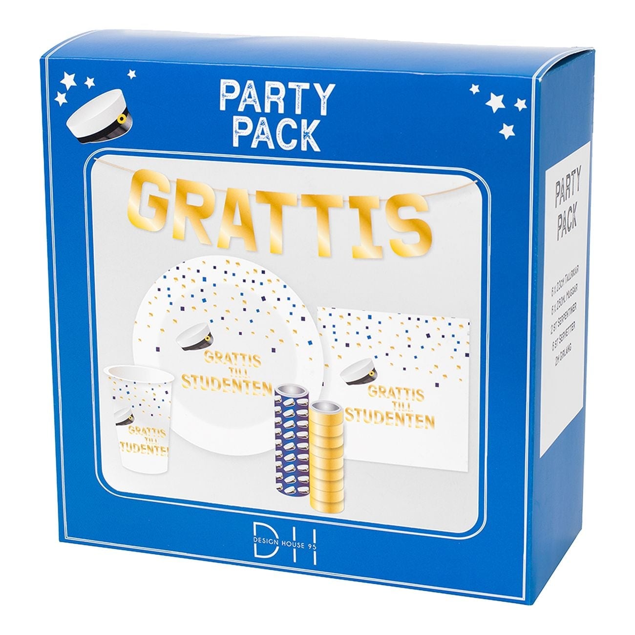 Studentkit med dukning och dekorationer