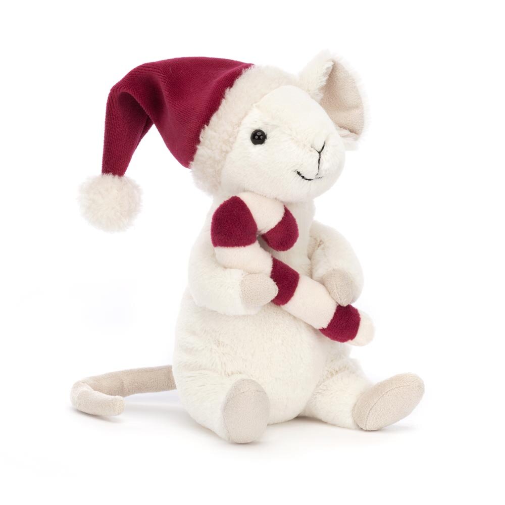 Jellycat - Merry Mouse med polkagrisstång  18 cm